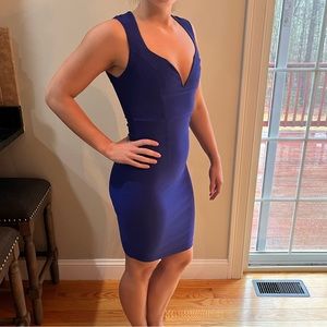 Lulus royal blue body con mini dress